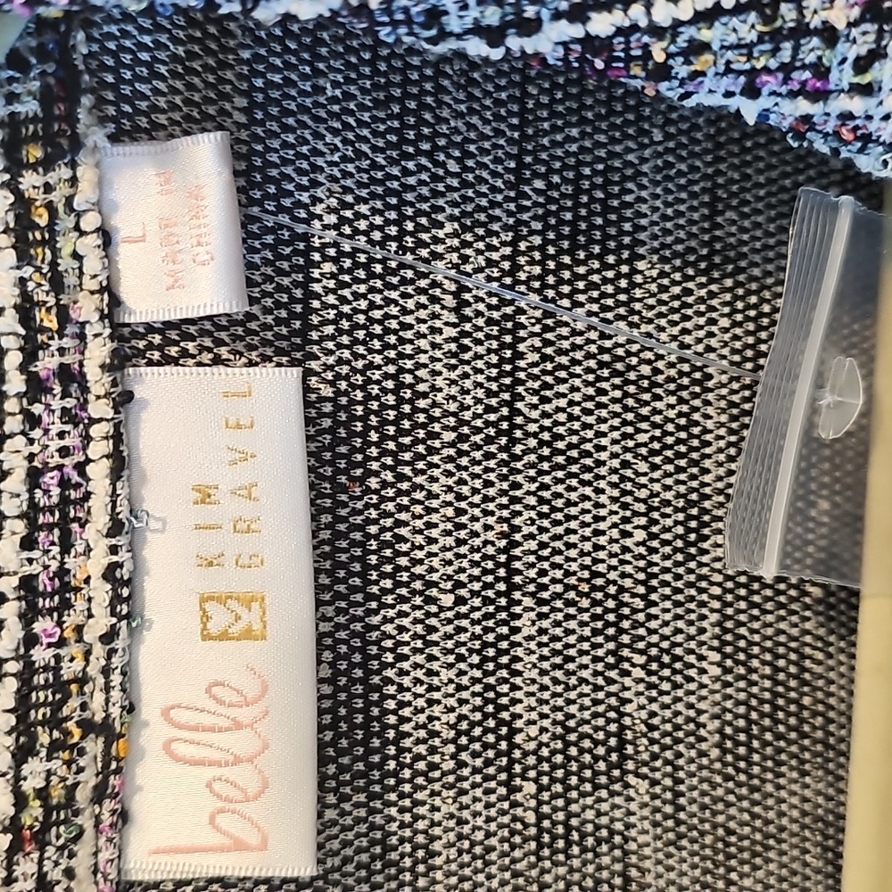 Belle by Kim Gravel Multicolor Tweed Stretch Blazer - Picture 7 of 12